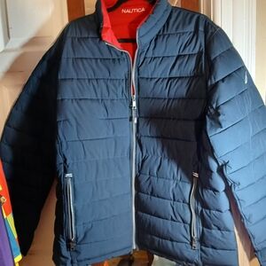 Nautica Men's Dark Blue Puffer Jacket